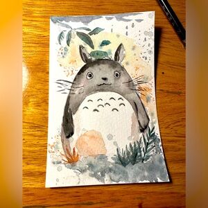 Original, Watercolor Totoro Art Printing
